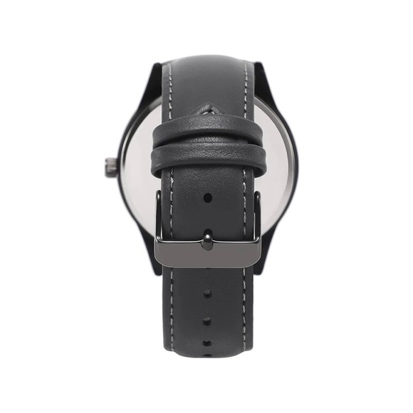 PX Clothing | BNIB |⌚️Tyler Leather Strap Watch in Charcoal - Picture 3 of 11